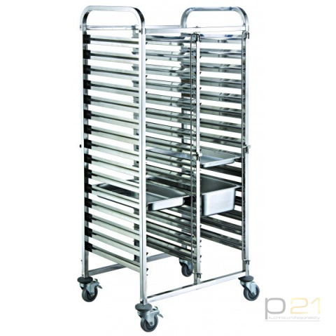 Wózek do transportu pojemników podwójny 2x15GN1/1 Wózek do transportu pojemników podwójny 2x15GN1/1