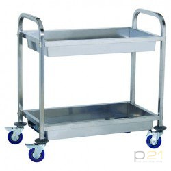 Wózek kelnerski 2-półkowy - głęboki 85x45x90 Wózek kelnerski 2-półkowy - głęboki 85x45x90
