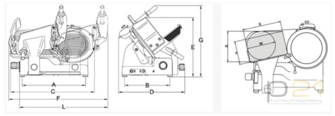Krajalnica do wędlin, ostrze 350mm, Galileo 350 EVO, Sirman