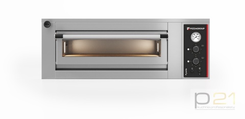 Piec do pizzy, 1- poziomowy, 6x pizza, ster. manualne, Pyralis PY M6L,Pizza group