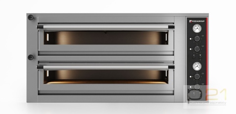 Piec do pizzy, 2-poziomowy, 4x pizza (x2), ster. manualne, Pyralis PY M8, Pizza Group