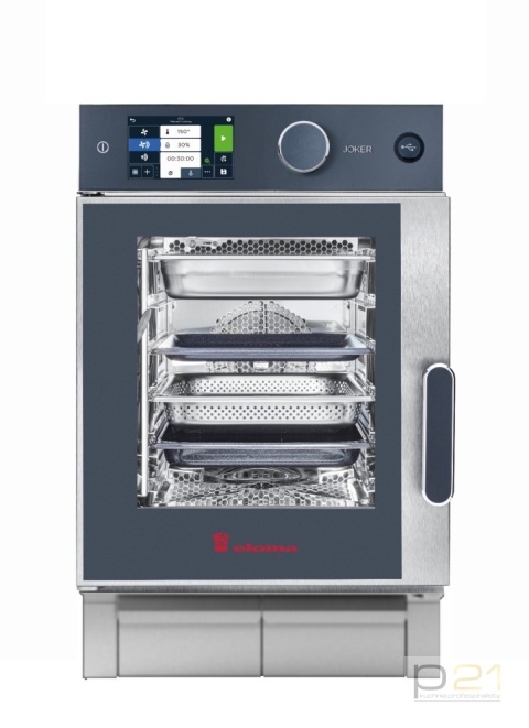 Piec konwekcyjno-parowy Joker ST 6x GN1/1, sterowanie górne, drzwi lewe, wersja mobilna, Eloma