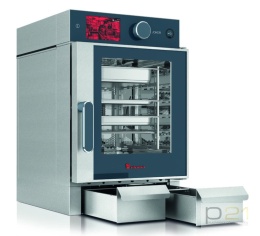 Piec konwekcyjno-parowy Joker ST 6x GN1/1, sterowanie górne, drzwi prawe, wersja mobilna, Eloma