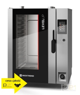 Piec konwekcyjno-parowy gazowy 11x GN1/1, sterownie dotykowe, 16 kW, automatyczne mycie, Level-Up, Inoxtrend