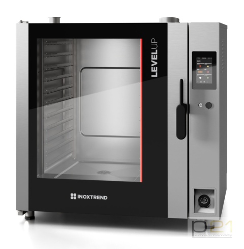 Piec konwekcyjno-parowy gazowy 11x GN2/1, sterowanie dotykowe, 23 kW, automatyczne mycie, Level-Up, Inoxtrend
