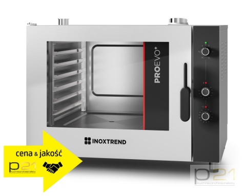 Piec konwekcyjno-parowy gazowy 7x GN2/1, sterowanie analogowe, 16 kW, ProEvo+, Inoxtrend