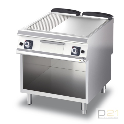 Płyta grillowa gazowa, nierdzewna, 1/3 ryflowana, na podstawie, M80, D94/10SFTGA1/3R, Diamante90, Olis