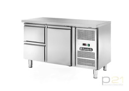 Stół chłodniczy 1-drzwiowy + 2 szuflady, agregat z boku, AK2104-10TN, Amitek