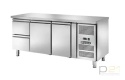 Stół chłodniczy 2-drzwiowy + 2 szuflady, agregat z boku, AK3104-10TN, Amitek