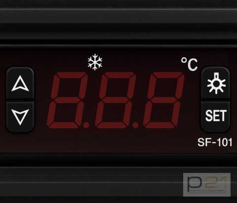 Witryna chłodnicza barowa, pełna, 2-drzwi uchylne, poj. 220 l