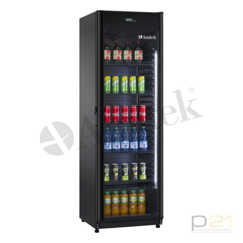 Witryna chłodnicza na napoje, 382l, czarna, przeszklona, AX400RGB, Amitek Witryna chłodnicza na napoje, 382l, czarna, przeszklona, AX400RGB, Amitek