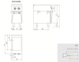 Bemar elektryczny 1 x GN 1/1; 1,8 kW, na podstawie, Diamante 700, D72/10CBE, Olis