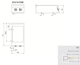 Bemar elektryczny 1 x GN 1/1; 1,8 kW, bez podstawy, Diamante 700, D72/10TCBE, Olis