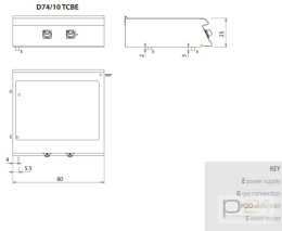 Bemar elektryczny 2 x GN 1/1, 5,4 kW, bez podstawy, Diamante 700, D74/10TCBE, Olis