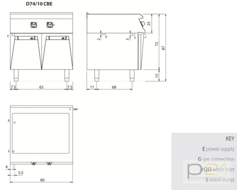Bemar elektryczny 2 x GN 1/1; 5,4 kW, na podstawie, Diamante 700, D74/10CBE, Olis Bemar elektryczny 2 x GN 1/1; 5,4 kW, na podstawie, Diamante 700, D74/10CBE, Olis