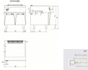 Bemar gazowy 2 x GN 1/1; 6 kW, na podstawie, Diamante 70, D74/10CBG, Olis