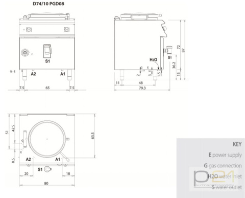 Kocioł gazowy 80 l, grzanie bezpośrednie, 17 + 0,2 kW, Diamante 700, D74/10PGD08, Olis Kocioł gazowy 80 l, grzanie bezpośrednie, 17 + 0,2 kW, Diamante 700, D74/10PGD08, Olis