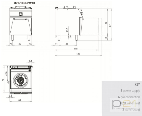 Kuchnia WOK na podstawie, 10 kW, Diamante 700, D73/10 CGPW10, Olis Kuchnia WOK na podstawie, 10 kW, Diamante 700, D73/10 CGPW10, Olis