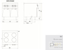 Kuchnia indukcyjna 4-palnikowa, na podstawie, 20 kW, Diamante 700, D74/10GCII, Olis