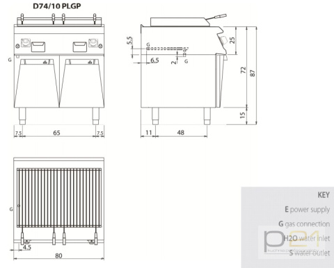 Lava grill, na podstawie, 14 kW, Diamante 700, D74/10PLGP, Olis Lava grill, na podstawie, 14 kW, Diamante 700, D74/10PLGP, Olis