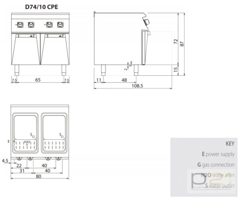 Makaroniarka elektryczna 2 x 28l, 11,2 kW, Diamante 700, Olis Makaroniarka elektryczna 2 x 28l, 11,2 kW, Diamante 700, Olis