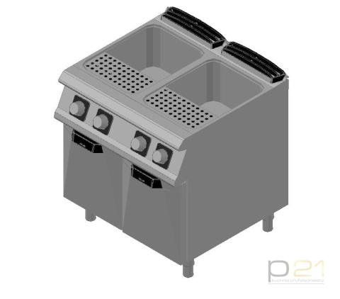 Makaroniarka gazowa 2 x 26l, manualny wlew wody, 21 kW, Diamante 700, Olis Makaroniarka gazowa 2 x 26l, manualny wlew wody, 21 kW, Diamante 700, Olis