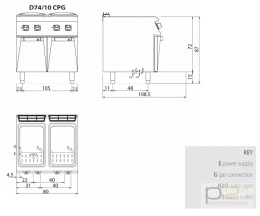 Makaroniarka gazowa 2 x 28 l, 21,2 kW, Diamante 700, Olis