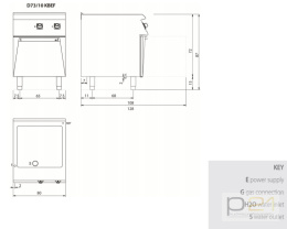 Patelnia wielofunkcyjna elektryczna 21 l, 8,1 kW, Diamante 700, D73/10KBEF, Olis