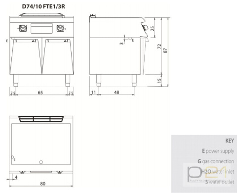 Płyta grillowa elektryczna, ze stali nierdzewnej,1/3 ryflowana, 2/3 gładka,na podstawie,10,8 kW,Diamante 700,Olis Płyta grillowa elektryczna, ze stali nierdzewnej,1/3 ryflowana, 2/3 gładka,na podstawie,10,8 kW,Diamante 700,Olis