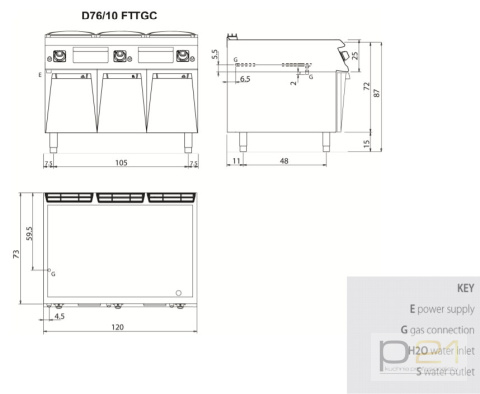 Płyta grillowa gazowa, chromowana, gładka, na podstawie, 19,5 kW Diamante 700, D76/10FTTGC, Olis Płyta grillowa gazowa, chromowana, gładka, na podstawie, 19,5 kW Diamante 700, D76/10FTTGC, Olis