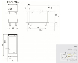 Płyta grillowa gładka, 7 kW, Diamante 90, D92/10FTG, Olis