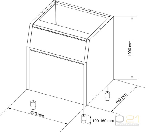 Zasobnik na lód, 200 kg, NTF 1130202 Zasobnik na lód, 200 kg, NTF 1130202