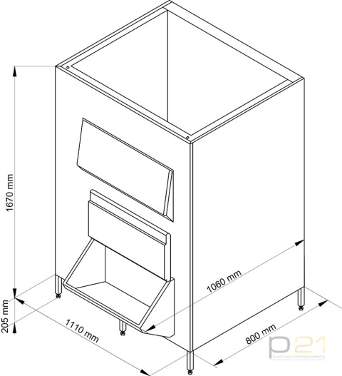 Zasobnik na lód, 550 kg, NTF 1130204 Zasobnik na lód, 550 kg, NTF 1130204