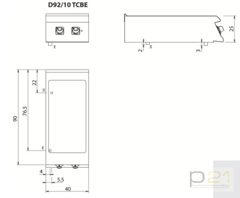 Bemar elektryczny, 1,8 kW, 1x GN1/3 + 1x GN1/1, bez podstawy, Diamante 90, Olis Bemar elektryczny, 1,8 kW, 1x GN1/3 + 1x GN1/1, bez podstawy, Diamante 90, Olis