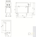 Bemar elektryczny, 1,8 kW, 1x GN1/3 + 1x GN1/1, na podstawie, Diamante 90, Olis Bemar elektryczny, 1,8 kW, 1x GN1/3 + 1x GN1/1, na podstawie, Diamante 90, Olis