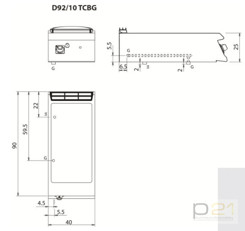 Bemar gazowy, 3 kW, 1x GN1/3 + 1x GN1/3, bez podstawy, Diamante 90, Olis Bemar gazowy, 3 kW, 1x GN1/3 + 1x GN1/3, bez podstawy, Diamante 90, Olis