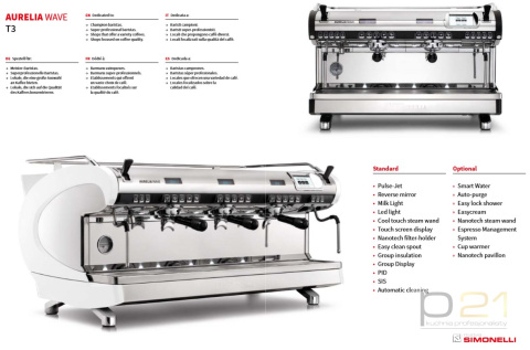 Ekspres ciśnieniowy 3-grupowy, wolumetryczny, Aurelia Wave 3gr T3, Nuova Simonelli Ekspres ciśnieniowy 3-grupowy, wolumetryczny, Aurelia Wave 3gr T3, Nuova Simonelli