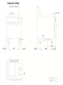 Frytownica gazowa, poj. 10 l, 9,5 kW, Linia 1100, Olis