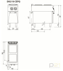 Kuchnia elektryczna 2-palnikowa, na podstawie, 8 kW, kwadratowe palniki, Diamante 90, Olis Kuchnia elektryczna 2-palnikowa, na podstawie, 8 kW, kwadratowe palniki, Diamante 90, Olis