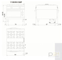 Kuchnia gazowa 4-palnikowa z piekarnikiem elektrycznym, 40 + 9 kW, Linia 1100, Olis