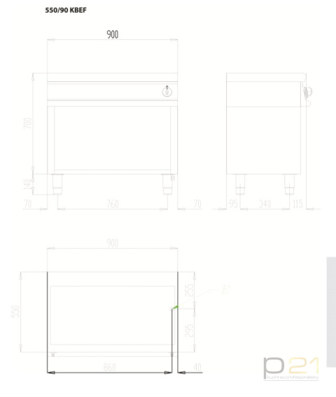 Patelnia multifunkcyjna, 4,5 kW, Linia 1100, Olis Patelnia multifunkcyjna, 4,5 kW, Linia 1100, Olis
