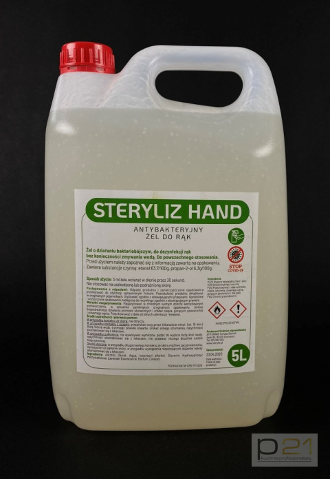 Gel/Żel do dezynfekcji rąk, Steryliz Hand 5 l Gel/Żel do dezynfekcji rąk, Steryliz Hand 5 l