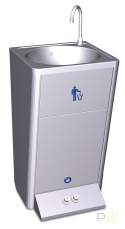 Automatyczny mobilny zlewozmywak z 2 przyciskami do zimnej i ciepłej wody, Fricosmos, 10030008 Automatyczny mobilny zlewozmywak z 2 przyciskami do zimnej i ciepłej wody, Fricosmos, 10030008