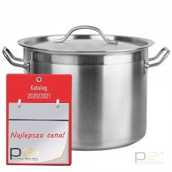 Garnek wysoki nierdzewny z pokrywką 25l śr.32 h32