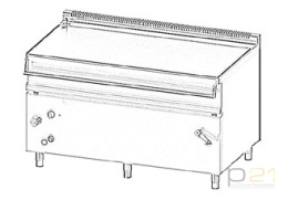 Patelnia przechylna elektryczna, 150 l, manualne przechylanie, Oversize, OBME15, Olis