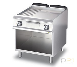 Płyta grillowa elektryczna ze stali nierdzewnej, na podstawie, 1/3 ryflowana 2/3 gładka, 15 kW, Diamante90, Olis 16330039 Płyta grillowa elektryczna ze stali nierdzewnej, na podstawie, 1/3 ryflowana 2/3 gładka, 15 kW, Diamante90, Olis 16330039