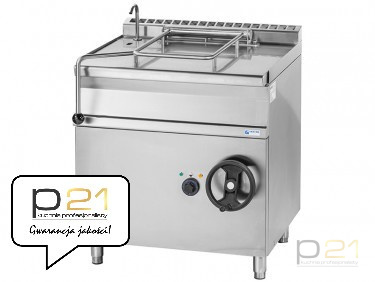 Patelnia przechylna, elektryczna, poj. 80l, 12 kW, dno Inox, EBS85.98 Inox, Gasztrometal