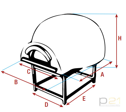 Piec do pizzy gazowy/ gazowy + drewno, Sfera 100cm, F10IG, Ceky Piec do pizzy gazowy/ gazowy + drewno, Sfera 100cm, F10IG, Ceky