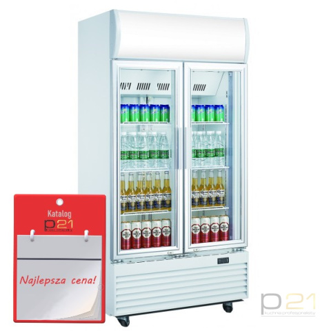 Witryna chłodnicza przeszklona poj. 1000l, drzwi uchylne, srebrna Witryna chłodnicza przeszklona poj. 1000l, drzwi uchylne, srebrna