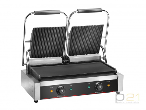 Grill kontaktowy podwójny, 475x230 mm, płyta gładka, PG50L, Amitek Grill kontaktowy podwójny, 475x230 mm, płyta gładka, PG50L, Amitek